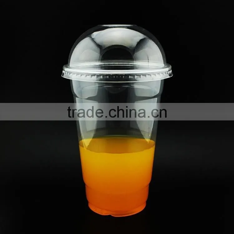 Premium Plastic Clear PET Cups with Flat Lids