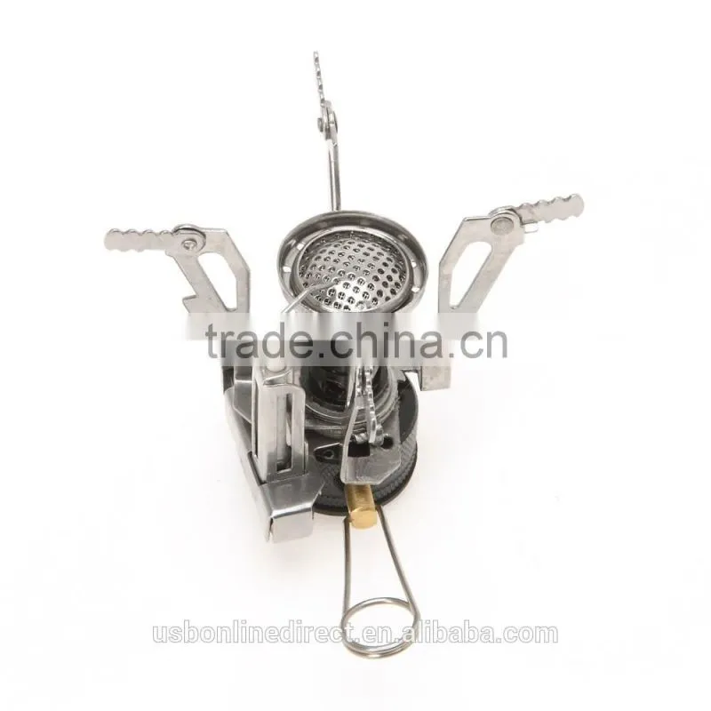 Mini Stove Portable Outdoor Picnic Gas Stove Foldable Camping Stove Steel Ultralight Backpacking Canister