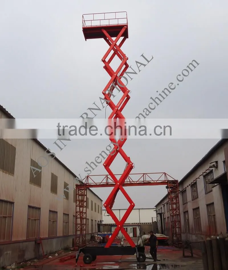 14m Hydraulic Adjustable Work Lift Platform Scissor Type