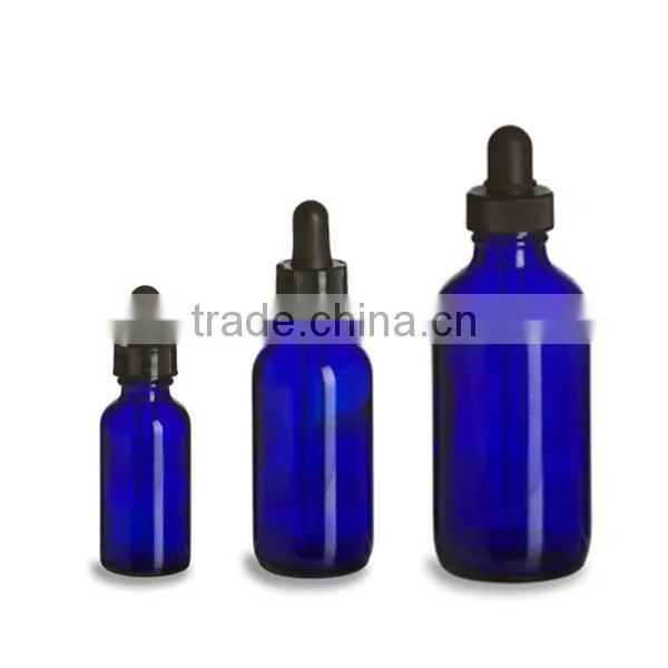 The new blue boston round glass bottle 2 Oz