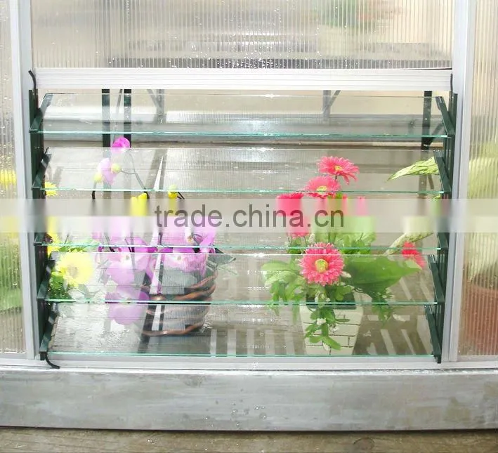online shop alibaba - greenhouse aluminum window blind / louver with glass or polycarbonate sheet