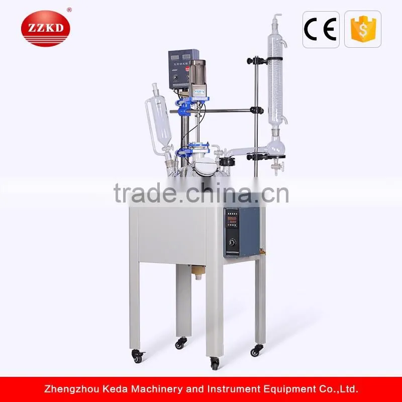 factory price chemical double-layer glass reactor