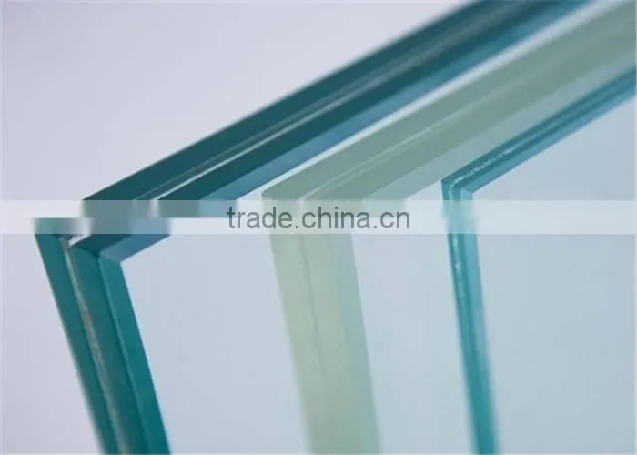 6.38-12.38mm PVB Film Clear Laminated Security Glass