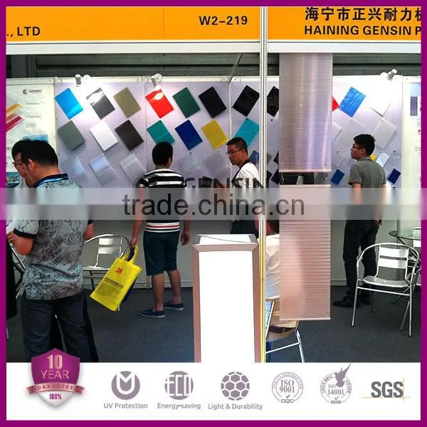 Lixin 10-year guarantee clear plug-pattern polycarbonate sheet 500mm