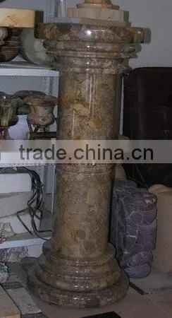 NATURAL BLACK AND GOLD MARBLE PEDESTALS