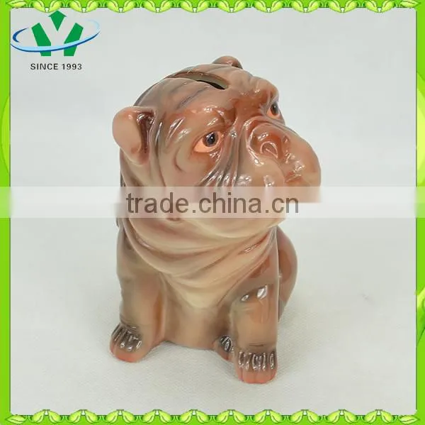 Hot sale ceramic shar pei dog saving bank