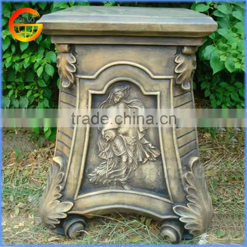 Home and garden fiberstone flower pot stand column decorative outside