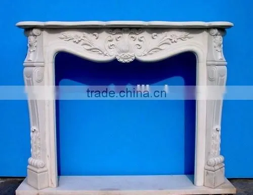 Alibaba website natural white marble gas fireplace
