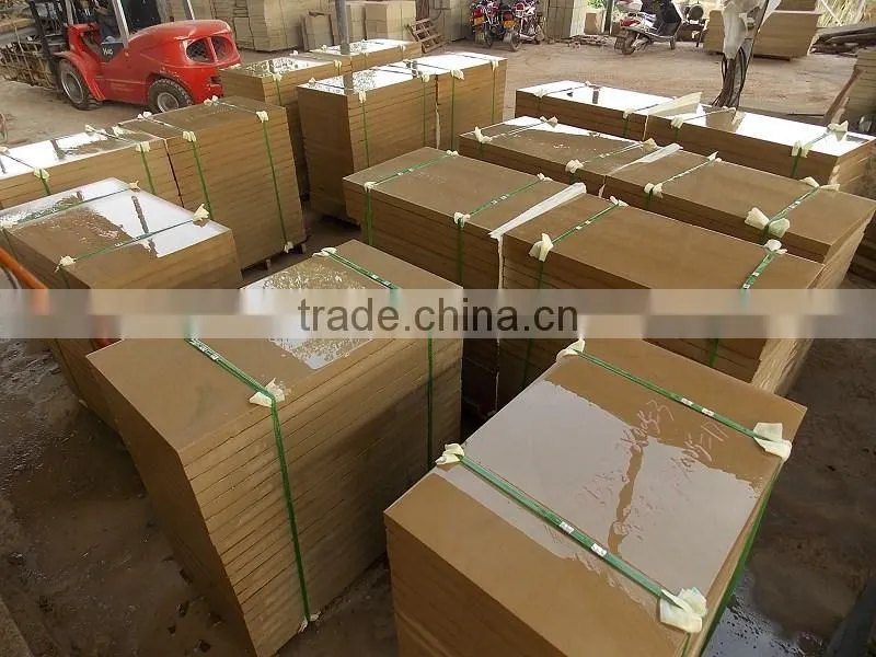yellow beige sandstone tile