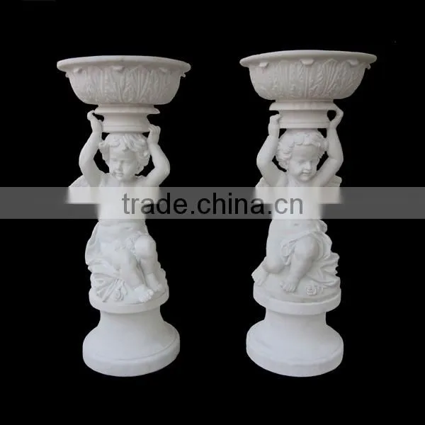 Garden Natural Stone Angel Flower Pots