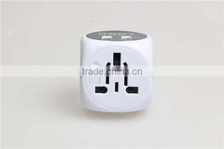 hot sell plug univeral travel double usb adapter world travel adaptor multipurpose plug travel adapter with usb