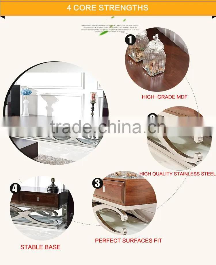 E359 Modern Wooden TV Cabinet With Showcase