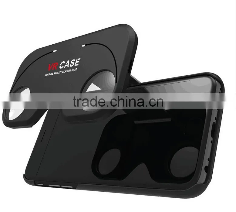 Newest 3D VR Glasses Case for iPhone 6 Plus 2 in 1 function Hybrid ABS and PC Virtual Reality Lens Cover for iPhone
