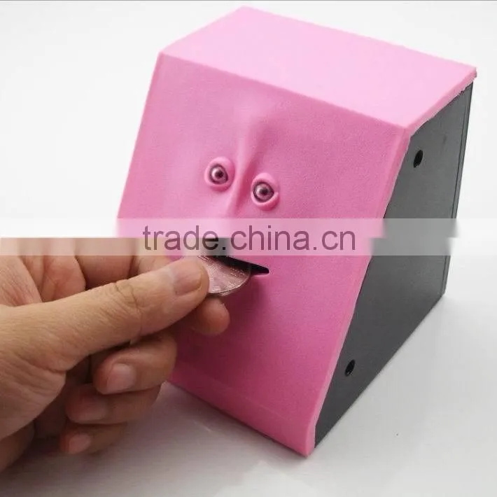Creative Human Face Shape Saving Pot, Stealing Saving Money Box/Plastic Coin Bank