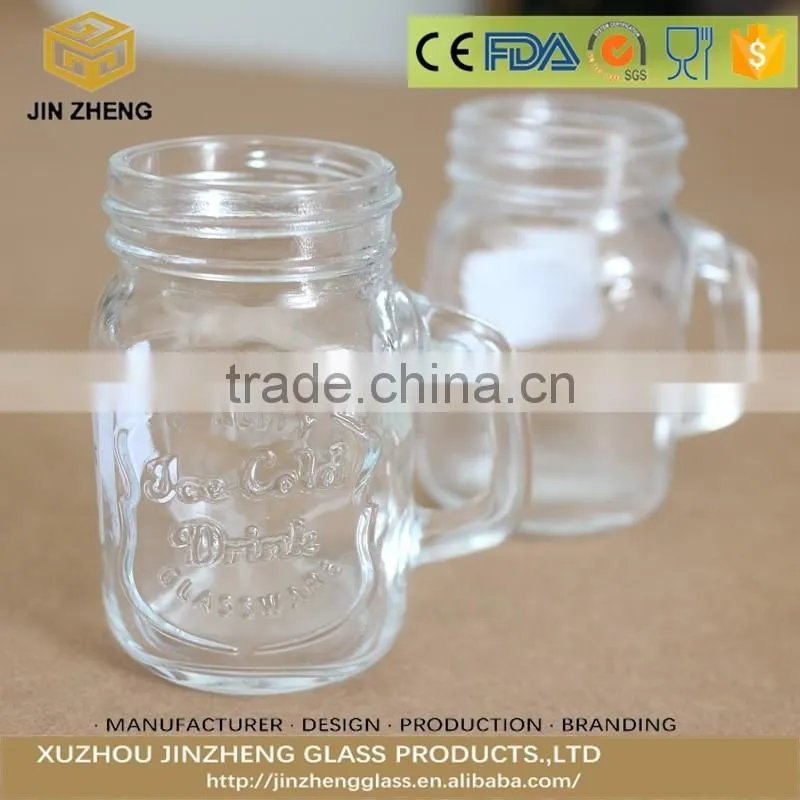 Mason Jar Candle Holder Shot Glass Wax Jar With Handle