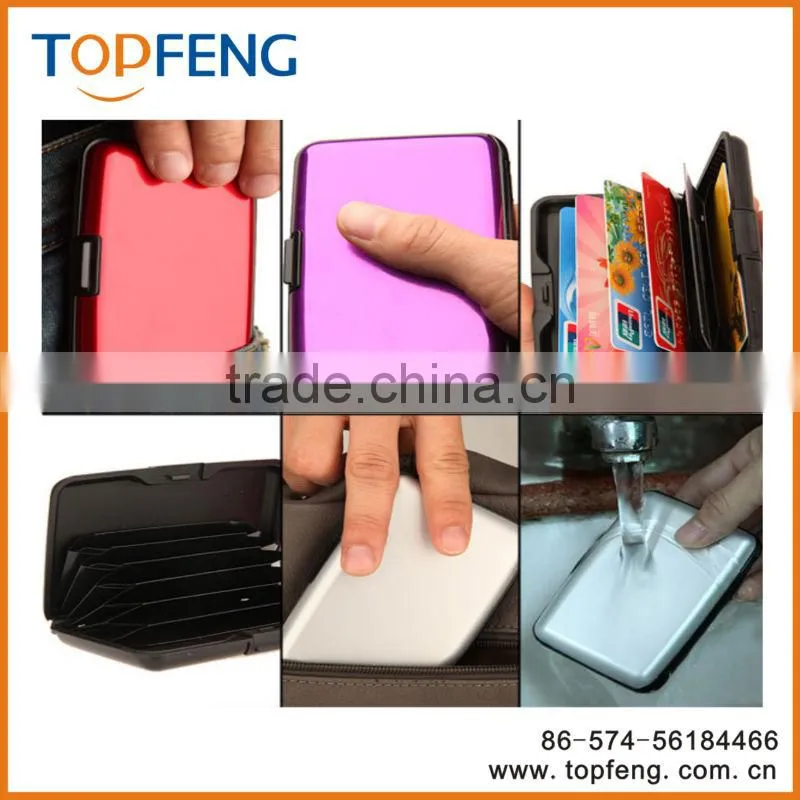 Pocket Business ID Credit Cards Wallet Holder Case Box Aluminum Metal Waterproof