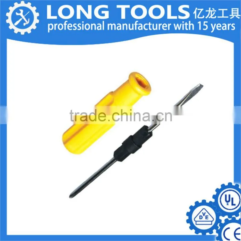 Hot sale plastic handle carbon steel mini slotted screwdriver