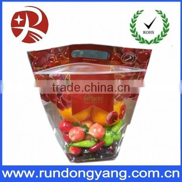 hot sale plastic stand up pouch slider zip lock fruit packing bag