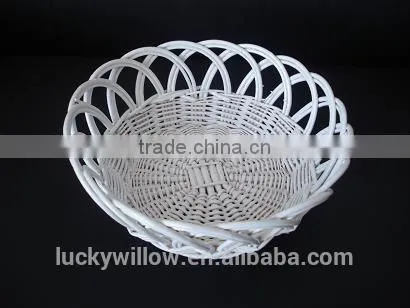 Harmless wicker food diaplay basket display tray