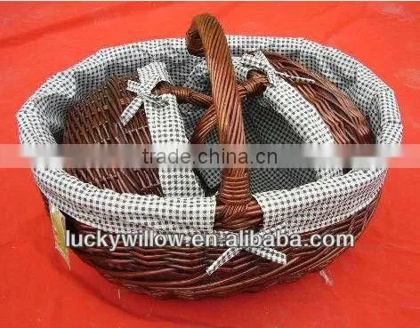 christmas empty wicker basket wholesale