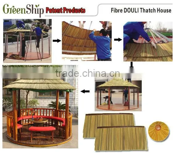 Easy to install Artificial Douli Thatch Roofing Tiles for Garden Decoration