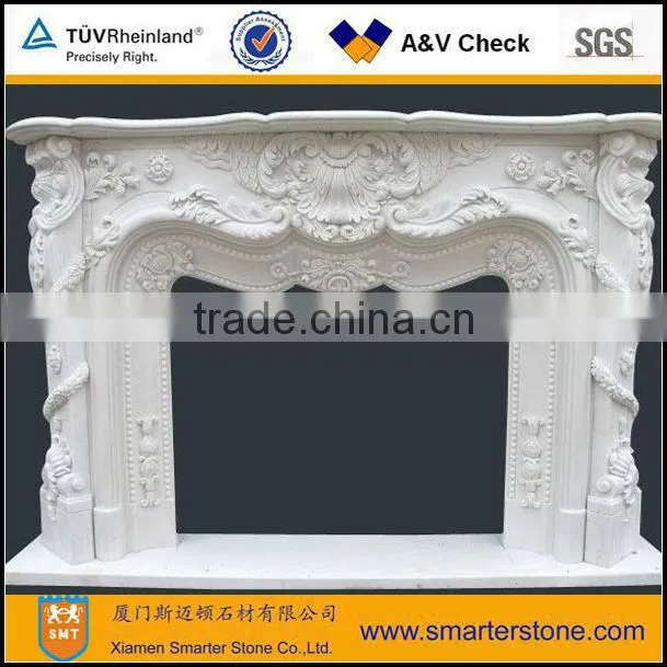 Delicate White Marble Hearths