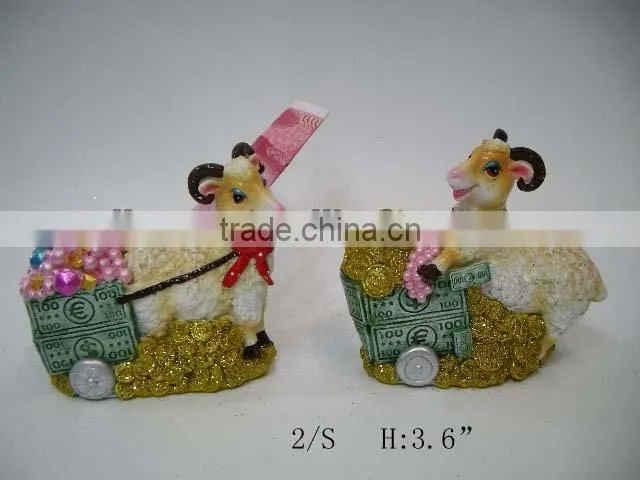 resin sheep for Russia new year ornaments