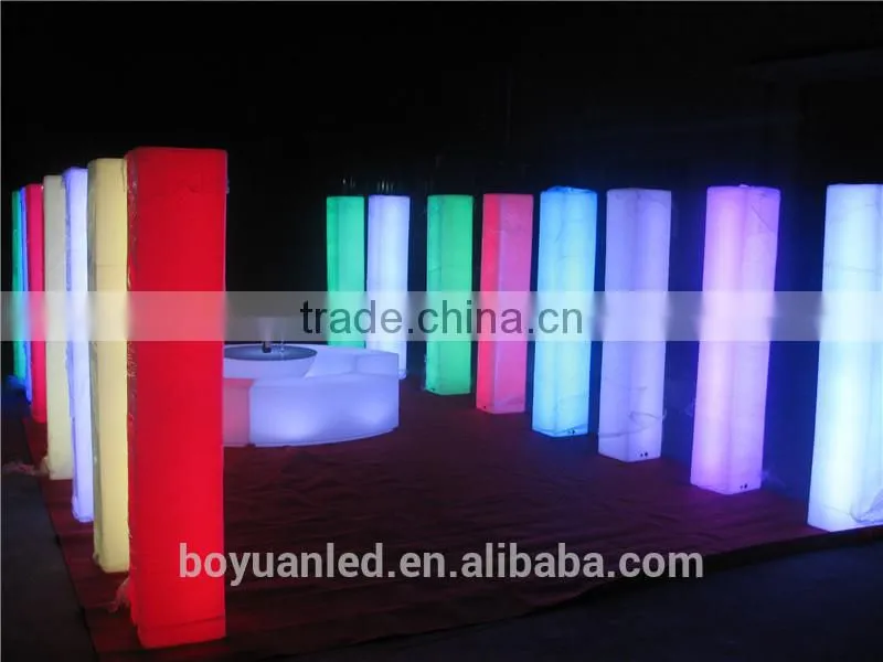 illuminated rechargeable RGB led wedding column/led pillar