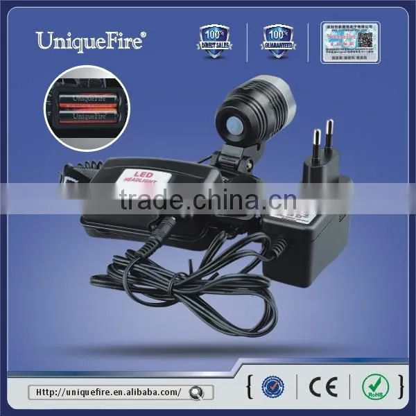 uniquefire HD000 2x 18650 rechargeable led cree headtorch 4 modes