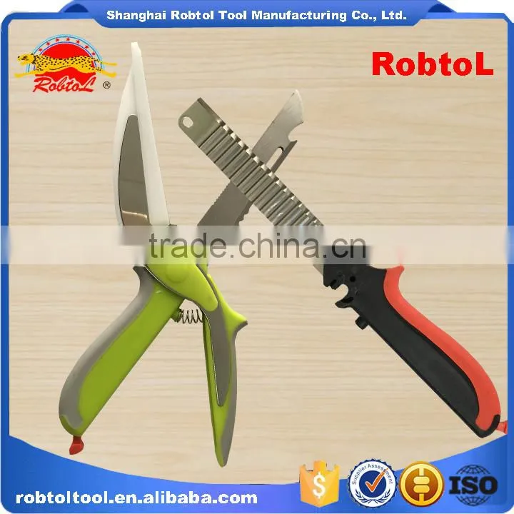7 in 1 Kitchen Clever Scissors Shears Multi Function Clever Cutter Food Choppers Smart Knife Board Vegetable Slicer