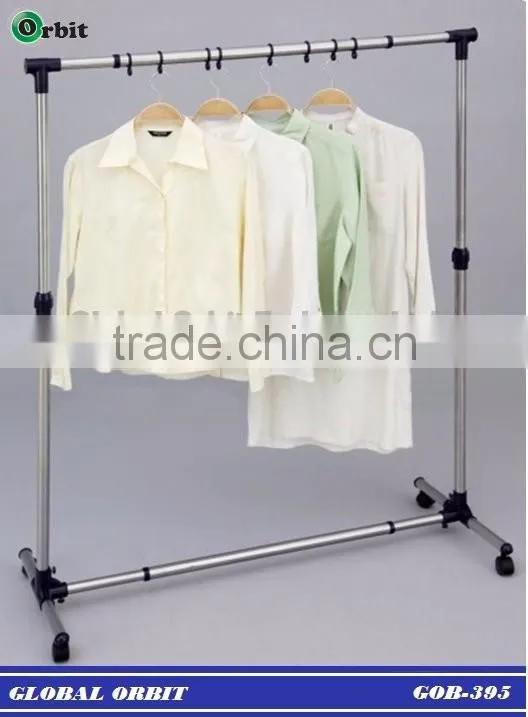 Heavy duty Mobile folding metal commercial garment rack