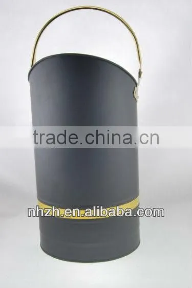 home fireside 17inch matte black metal coal scuttle