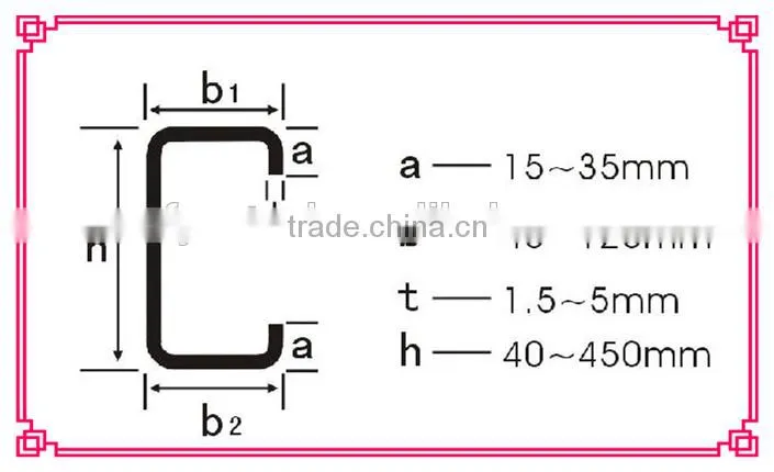 cold bending c beam,structural steel