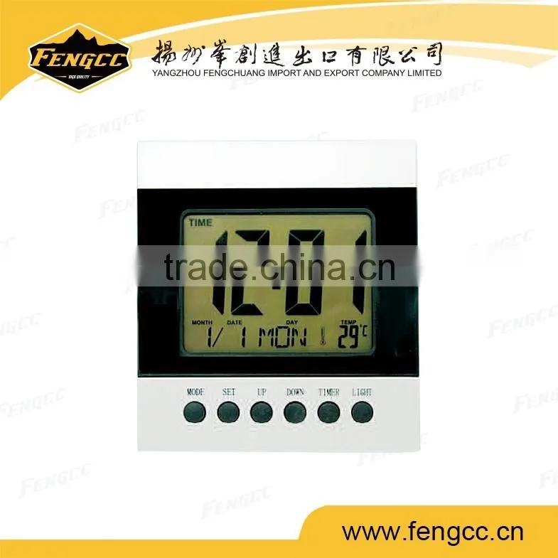 2016 simple fashion muti-function ABS LCD display digital desktop Alarm clock