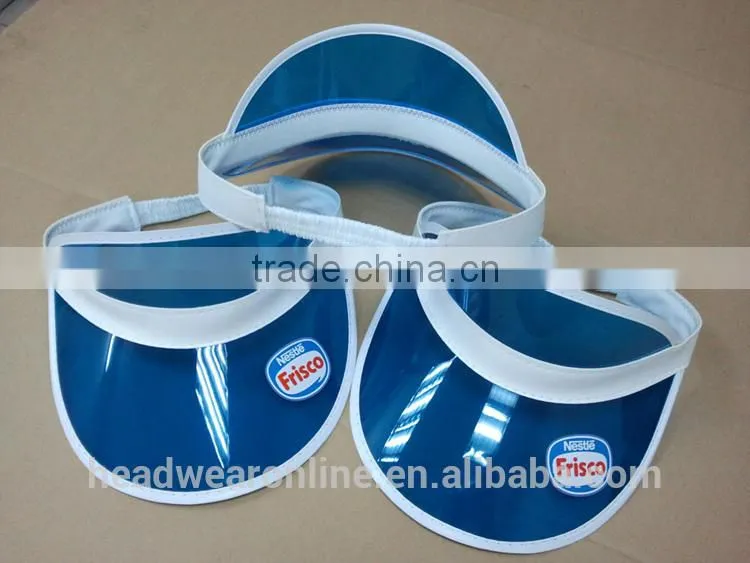 Custom Fashion Cheap Colorful PVC Sun Visor hat