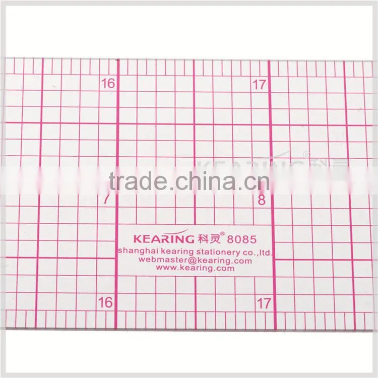 Kearing Brand 1.2mm PVC flexible sandwich printing quilting ruler for fashion design measurement 2"*18" #8085