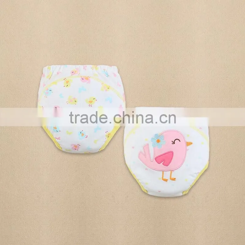 2014 baby clothes 100 cotton embroider baby training pants wholesale