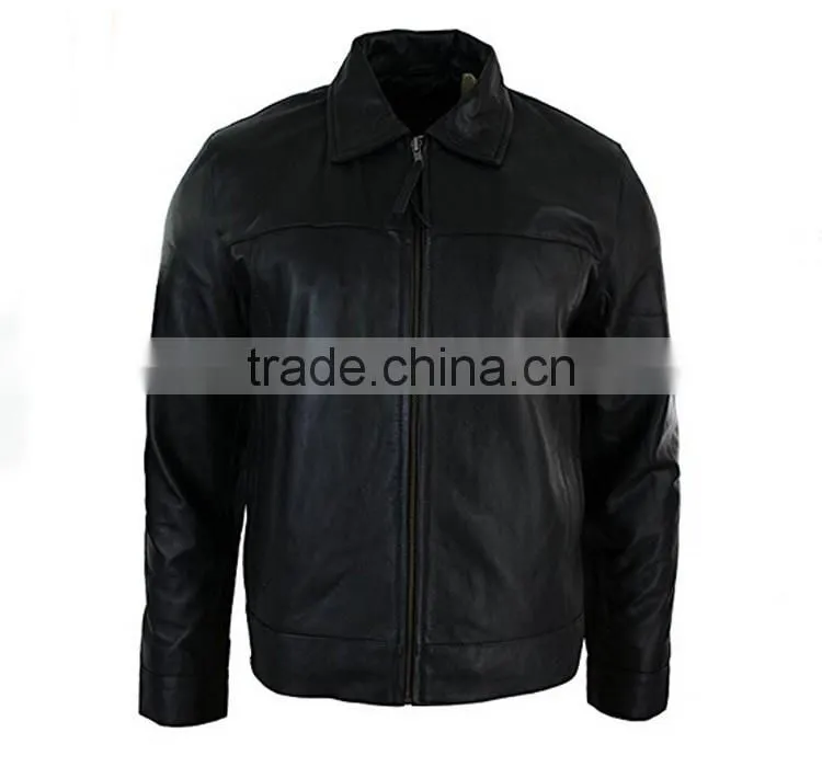 Hot sale prices men motorcycle leather jacket