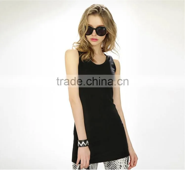 2016 good quality china promotional 100% cotton custom blank tank top for women