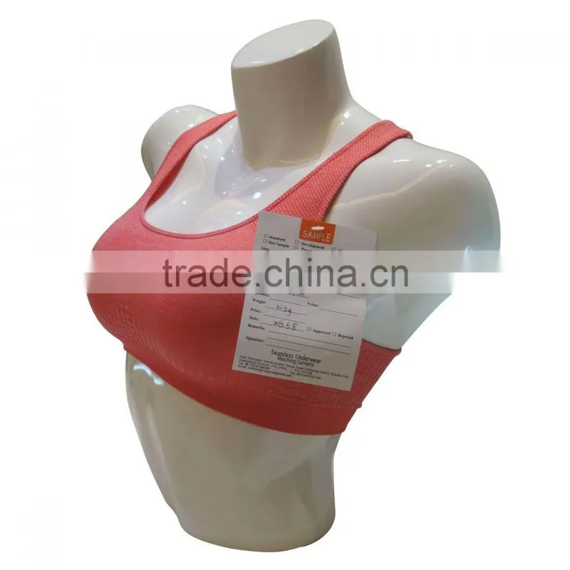 Red hot design cheap women's tank top sexy sports bra seamless underwear