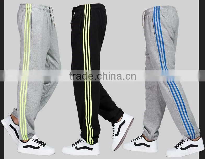 hot sale customize cheap mens design 100%cotton sports wear track pants