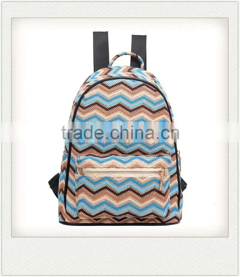 wholesale high quality chevron backpack
