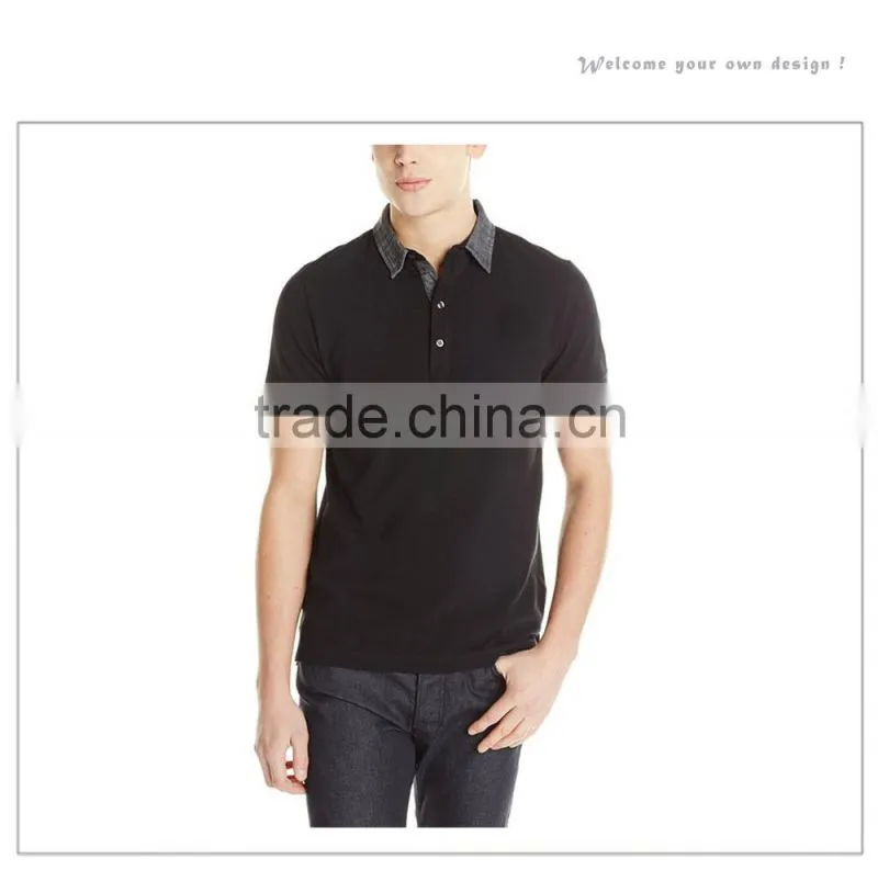 High quality new design men white polo shirt 2015 t shirt good quality
