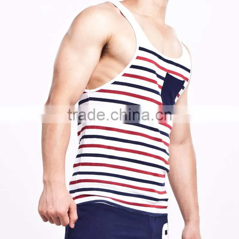 Factory Wholesale Sleeveless Fitness & Body Building Cotton Gym Stringers For Men