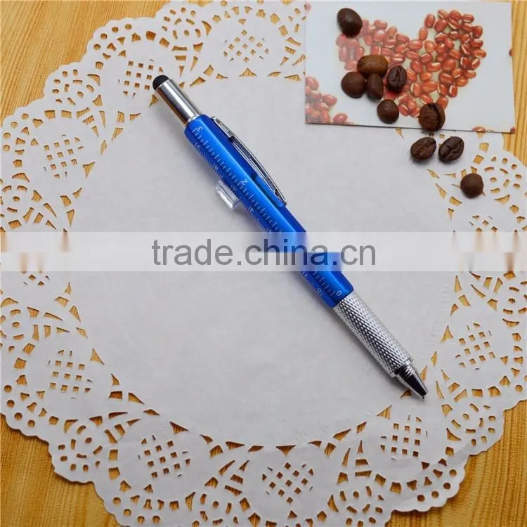 6-in-1 Multi-Functional Ball pen ,can customize the logo