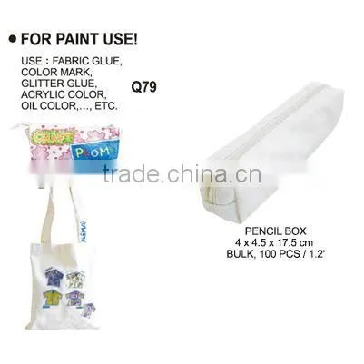 FOR KID - WHITE FABRIC PENCIL BOX (Q81) PENCIL BOX