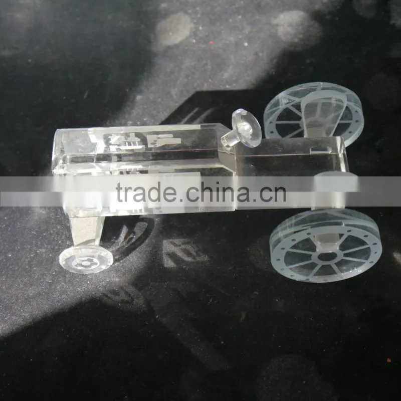 Noble Customized Made Crystal Glass Car model For Souvenir gift