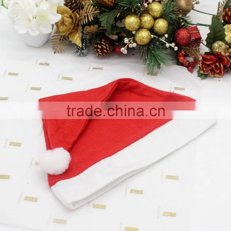 Wholesale Customized logo Embroidered Merry Christmas Hat Santa Claus Hat Decoration