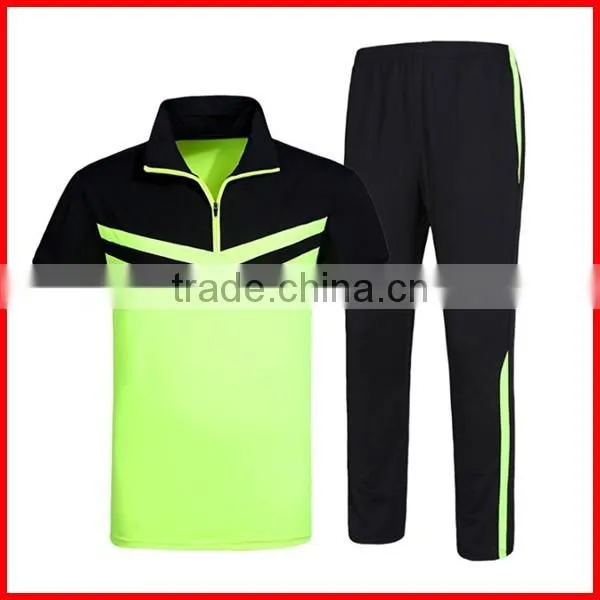 Hot Selling Cotton/ Polyester Mens Sportswear Tracksuits Fitness Plain Gym Football Training Tracksuit