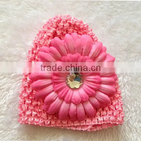 knitted daisy beanie baby hats
